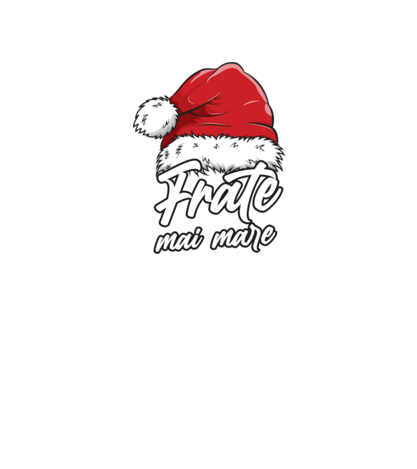 frate mai mare Santa Hat model negru pe tricou