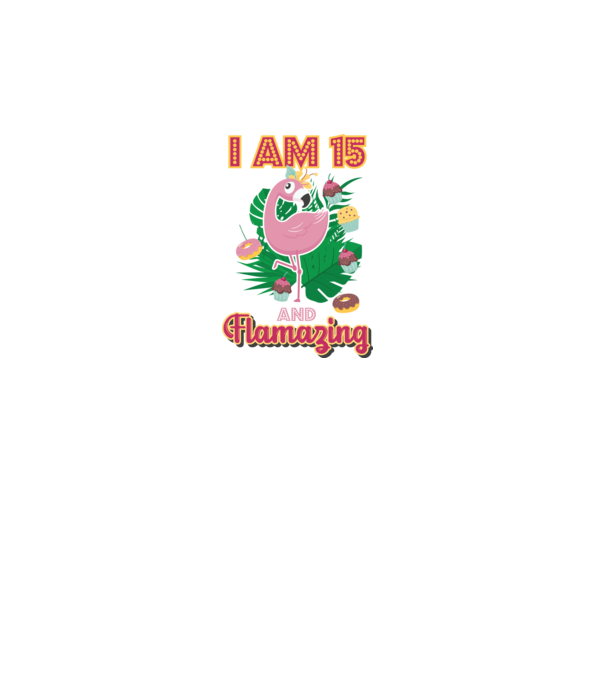 FLAMAZING Birthday 15 Years old model alb pe tricou