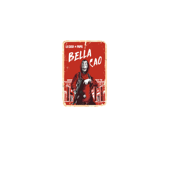 bella ciao poster retro model negru pe tricou