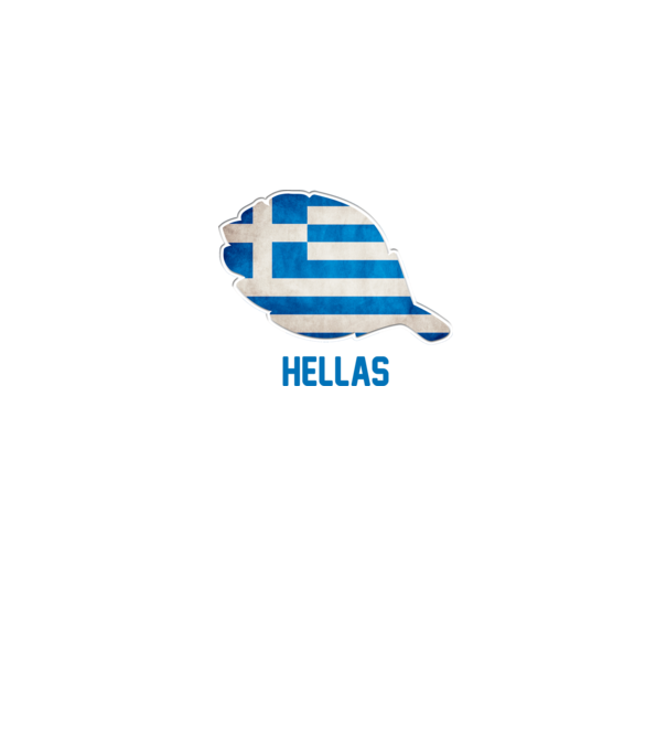 Steag grecesc model alb pe tricou
