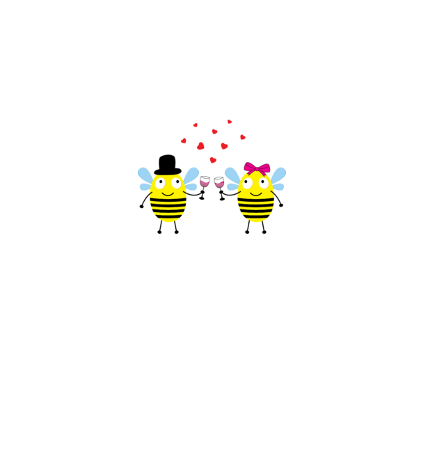 Bee Love model alb pe tricou