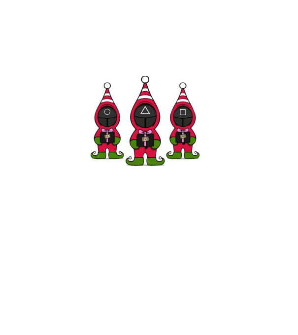 merry squid game model negru pe tricou