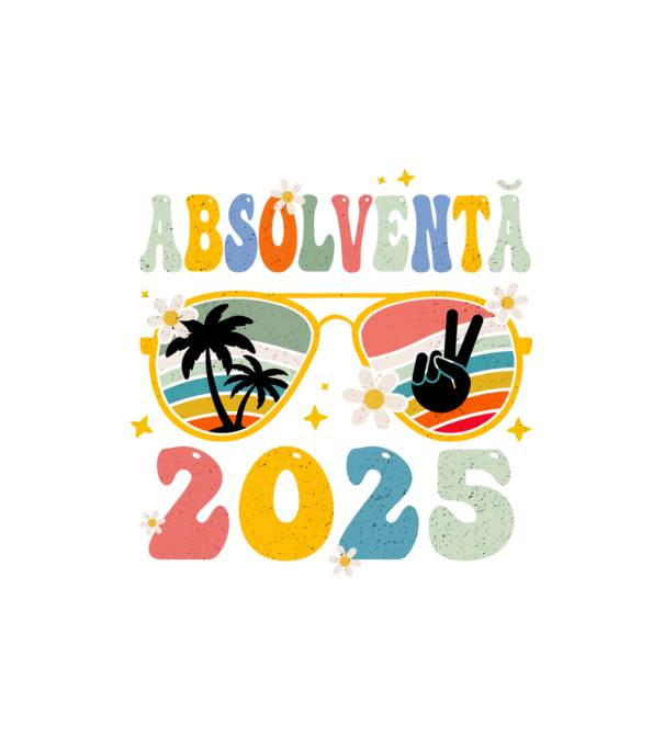Absolventă 2025 model nisipiu pe tricou