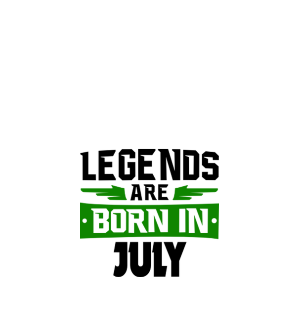 Legends are born in July model alb pe tricou