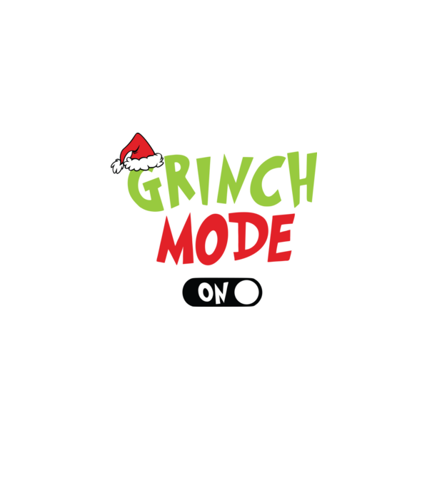 Grinch Mode model alb pe tricou
