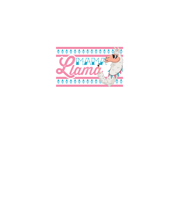 Mama LLama model alb pe tricou