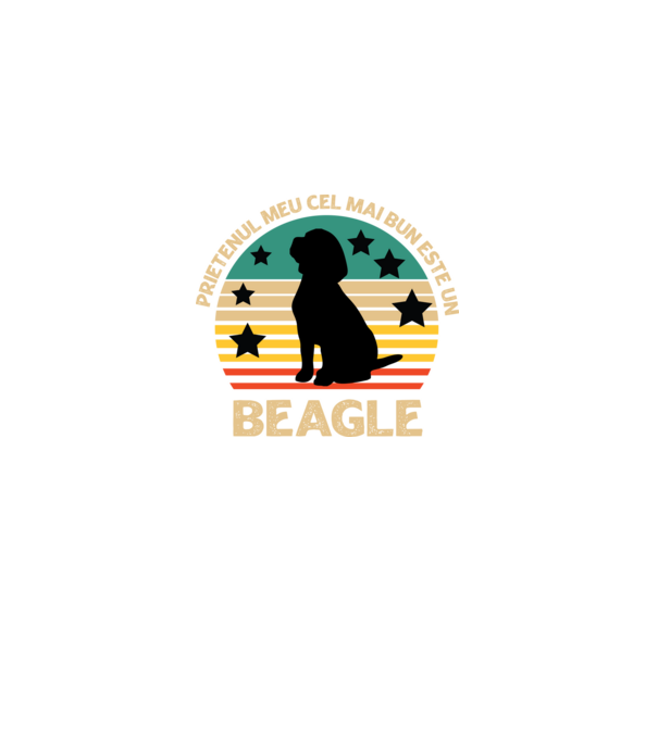 Prietenul meu cel mai bun este un beagle model negru pe tricou