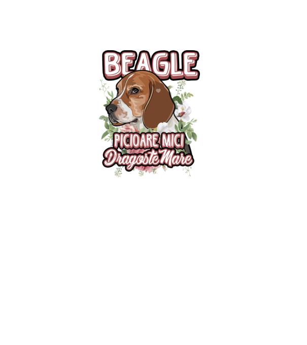 Bulldog francez picioare mici dragoste mare model alb pe tricou
