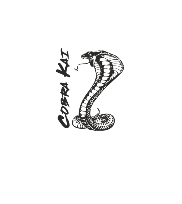 cobra kai black model alb pe tricou