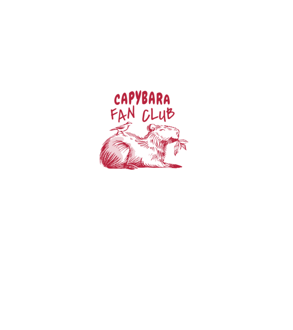 Capybara fan club model gri pe tricou