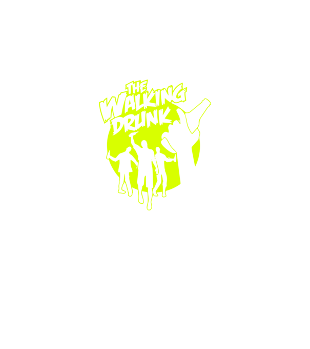 Walking Drunk model negru pe tricou