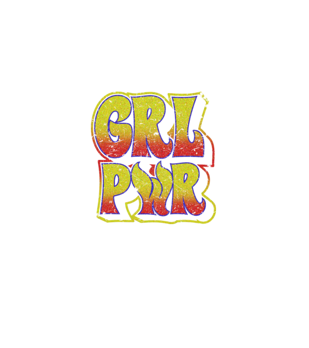 Girl Power retro model negru pe tricou