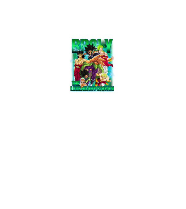 broly dragonball model negru pe tricou
