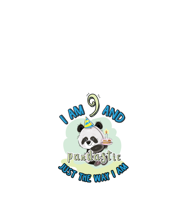 PANDASTIC 9 model alb pe tricou