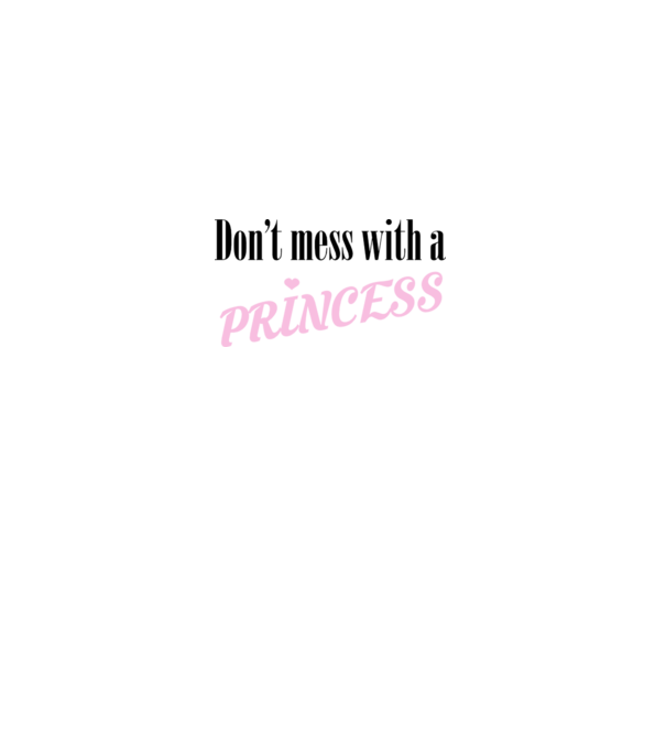 Princess model alb pe tricou