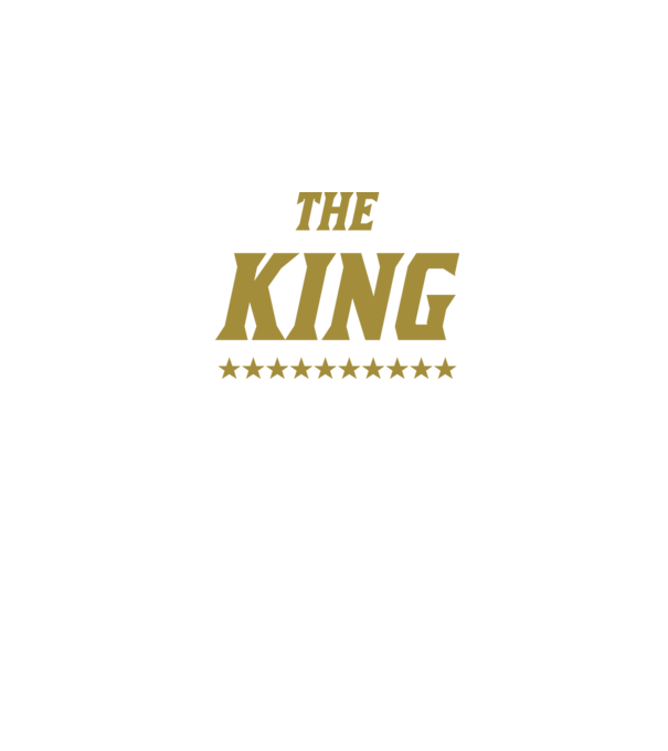 The King model negru pe tricou