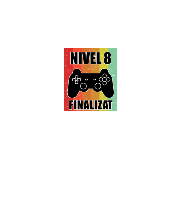 Nivel 8 finalizat model negru pe tricou