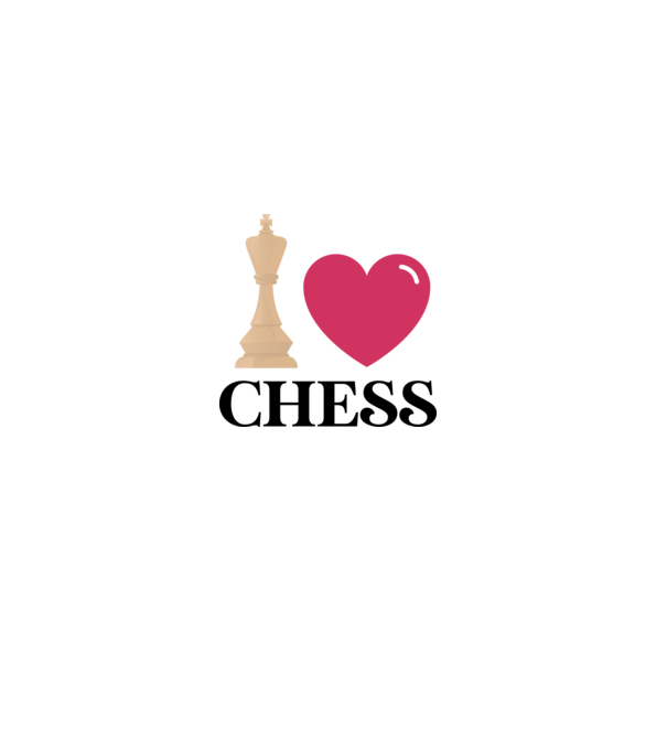 Love chess model alb pe tricou