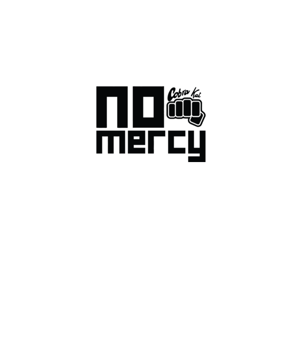 No mercy cobra kai model alb pe tricou