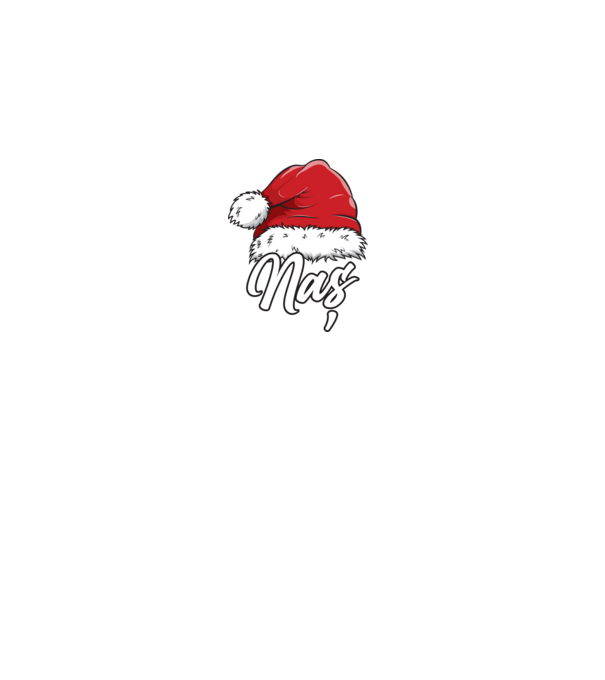 naș Santa Hat model gri pe tricou