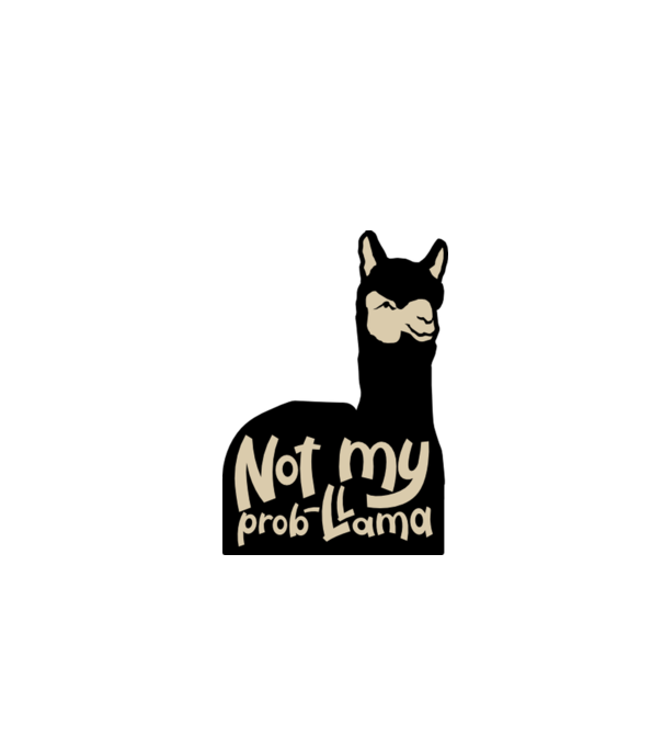 Not my problama model alb pe tricou