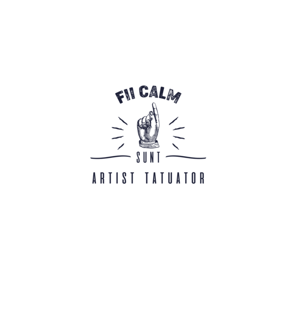 Fii calm, sunt artist tatuator model gri pe tricou