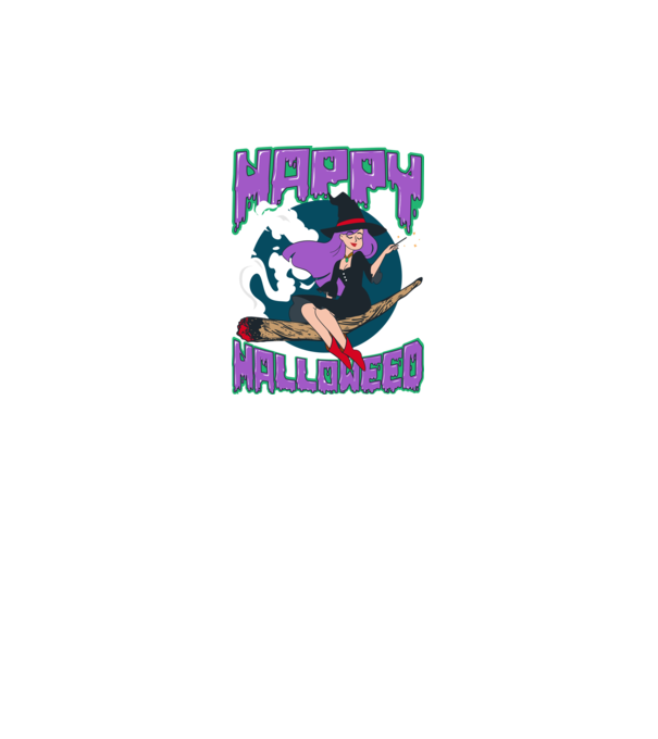 Happy Halloweed model gri pe tricou