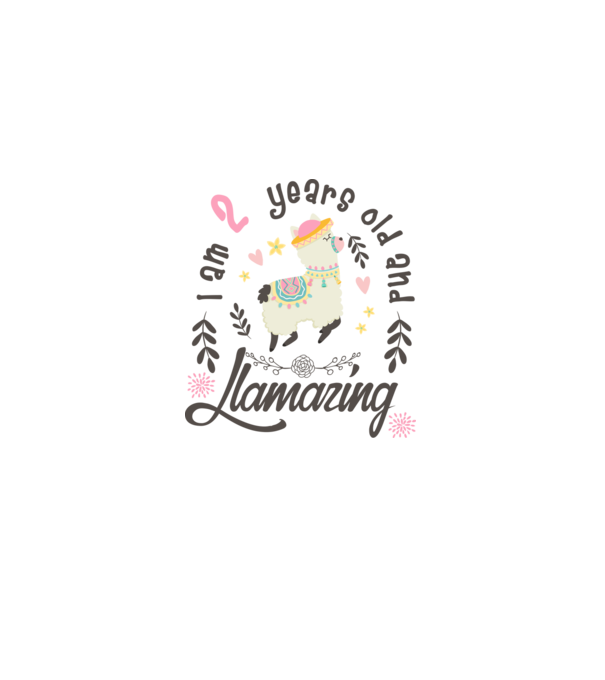 Birthday Llamazing 2 years old model alb pe tricou