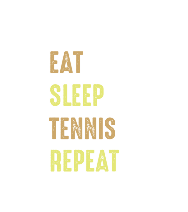 eat sleep tennis repeat model alb pe tricou