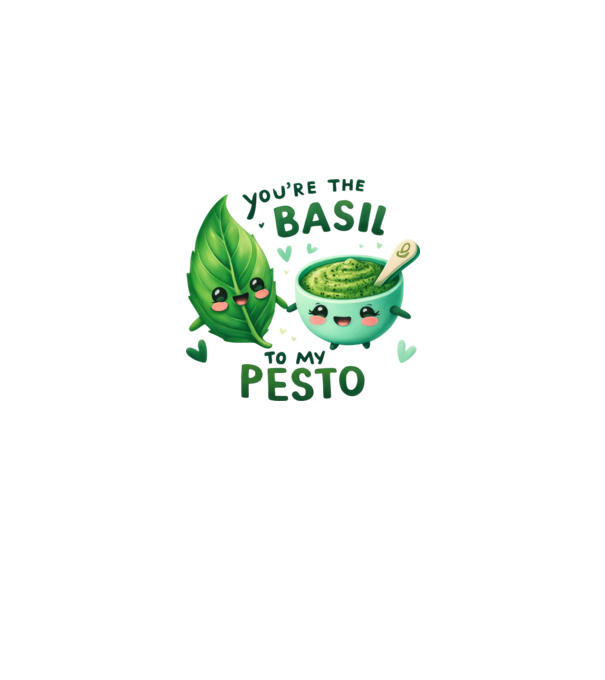 Basil to my Pesto model alb/roșu pe tricou