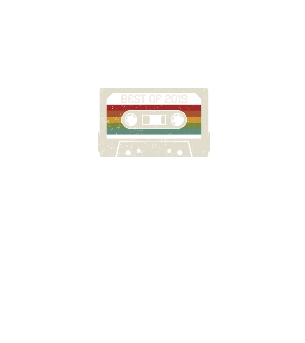 retro tape 2019 vintage model negru pe tricou