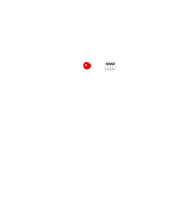 Bowling EKG model negru pe tricou