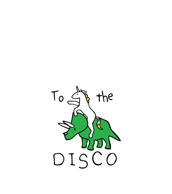 To the disco! model alb pe tricou