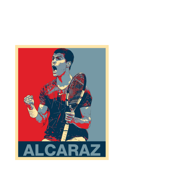 Carlos Alcaraz model alb pe tricou