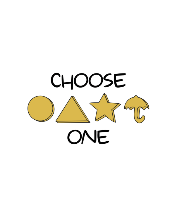 choose one squid game model alb pe tricou
