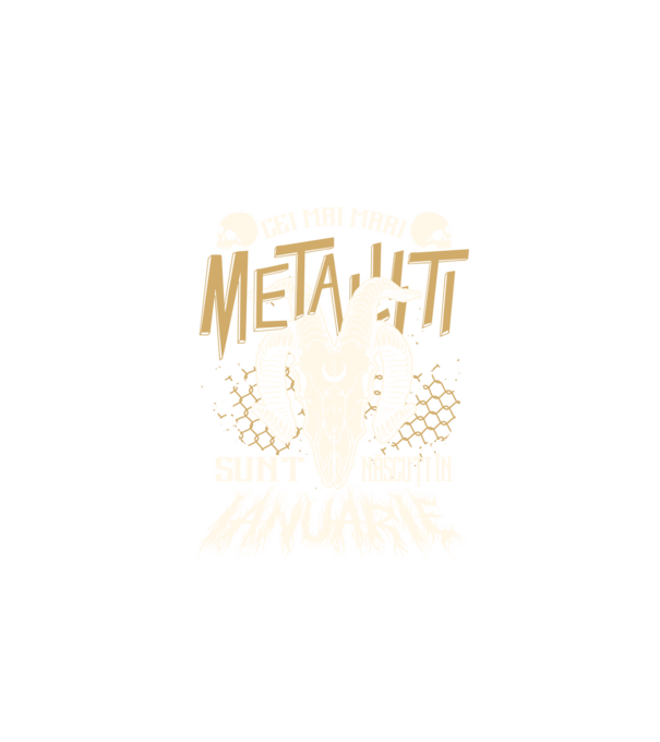 Cei mai mari metaliști sunt născuți în ianuarie. model negru pe tricou
