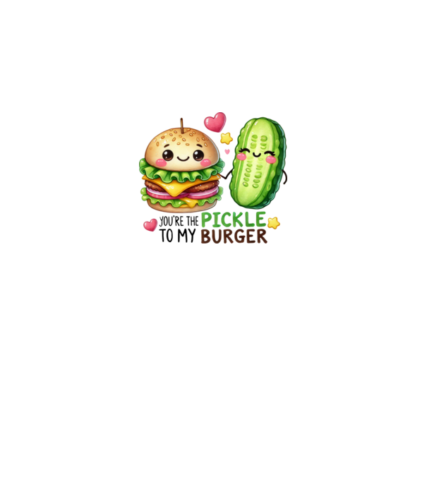 Pickle to my Burger model alb pe tricou