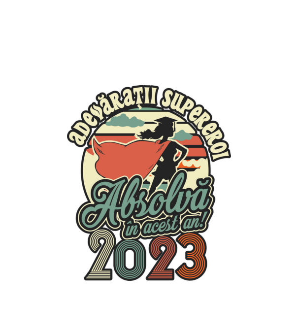 Adevărații supereroi model alb pe tricou