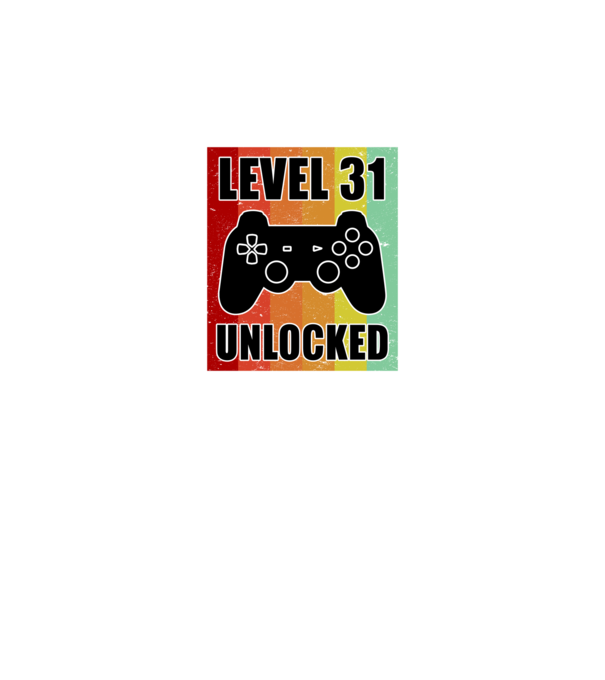 level 31 unlocked retro gamer model negru pe tricou
