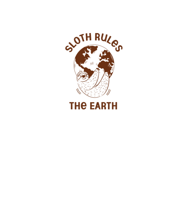 Sloth rules the world model alb pe tricou