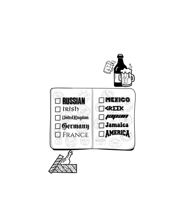 Bachelor Party World tour model alb pe tricou