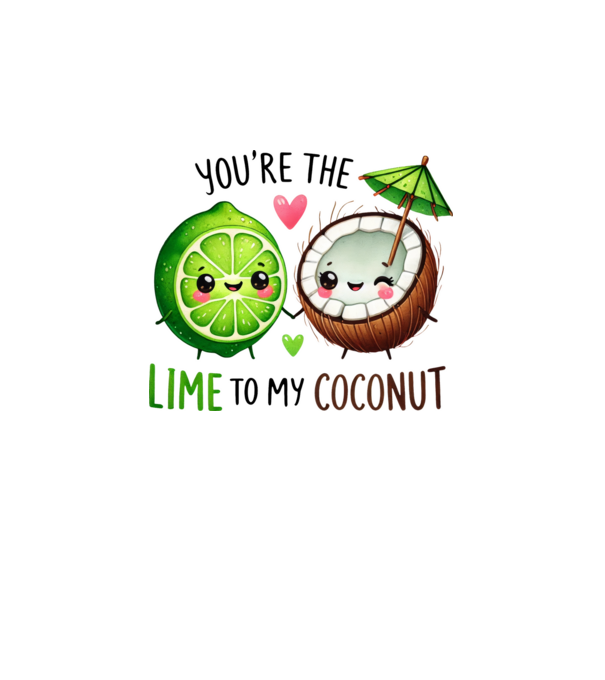 Lime to my Coconut model alb pe tricou