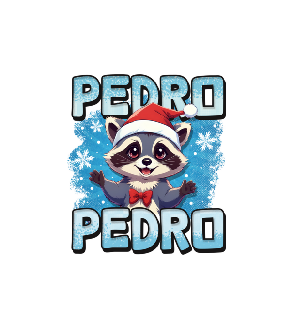 Pedro pedro retro xmas model nisipiu pe tricou