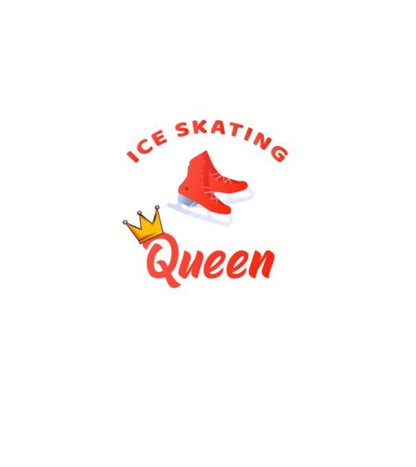 Ice skatin Queen model negru pe tricou