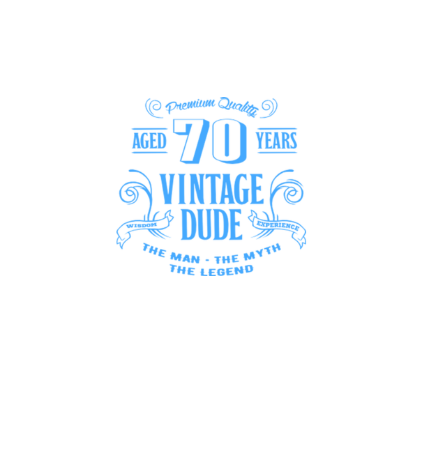 Vintage Dude - 70 model albastru regal pe tricou