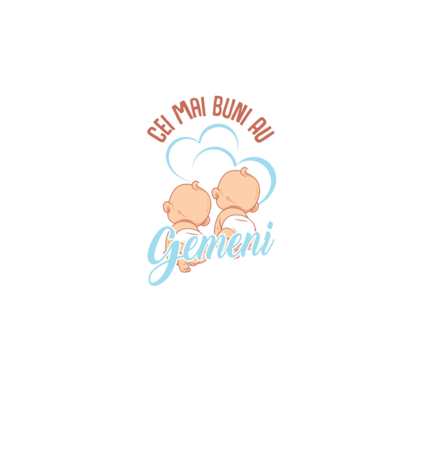 Cei mai buni au gemeni model alb pe tricou