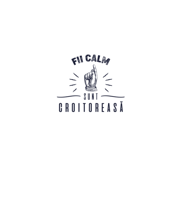 Fii calm, sunt croitoreasă model gri pe tricou