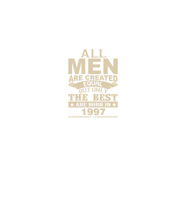 All men are created - 1997 model albastru închis pe tricou