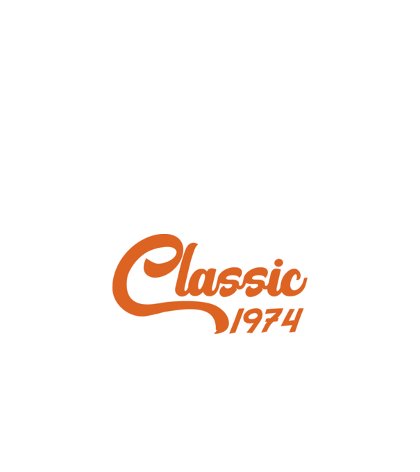 1974 Classic model alb pe tricou