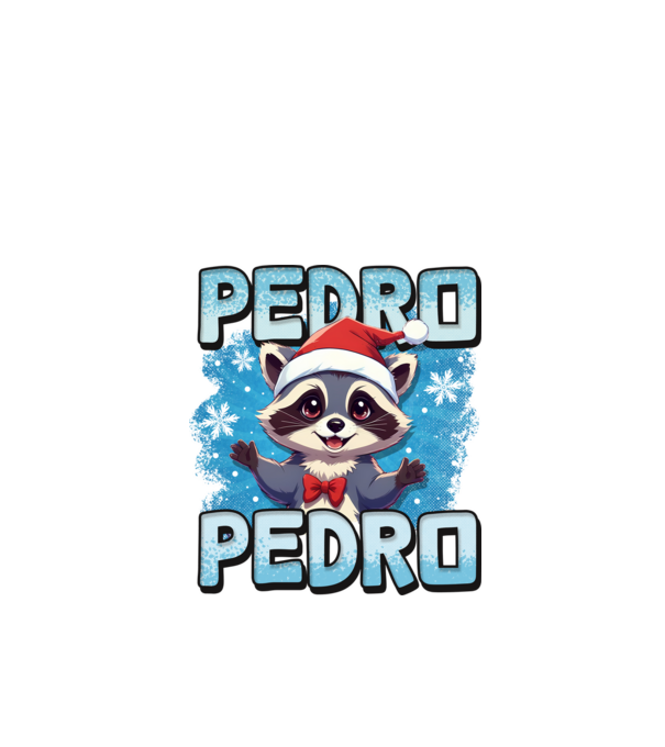 Pedro pedro retro xmas model negru pe tricou